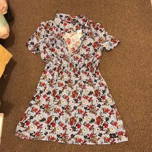 Blue Short cut dress .